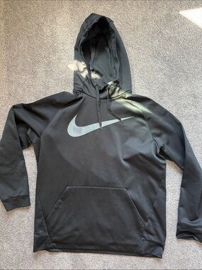 Nike Black Pullover Hoodie with Silver Swoosh